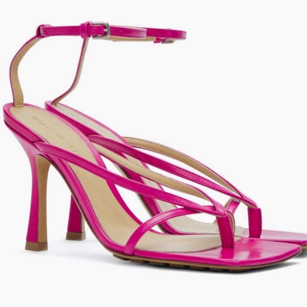 Bottega Veneta Fuchsia Strappy Heels